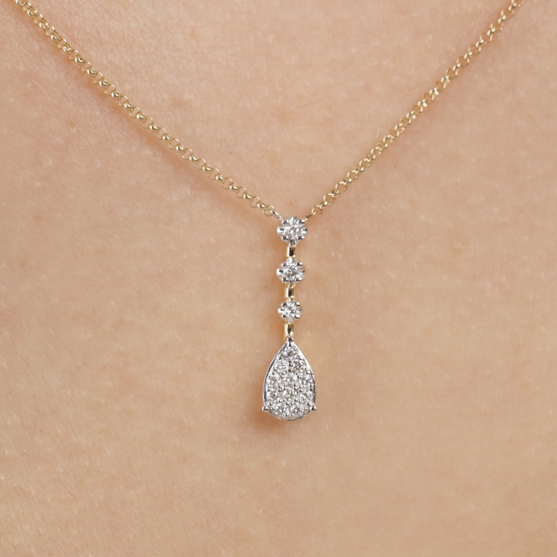 Naszyjnik z diamentami (N12481 Y) - zdjęcie: 3