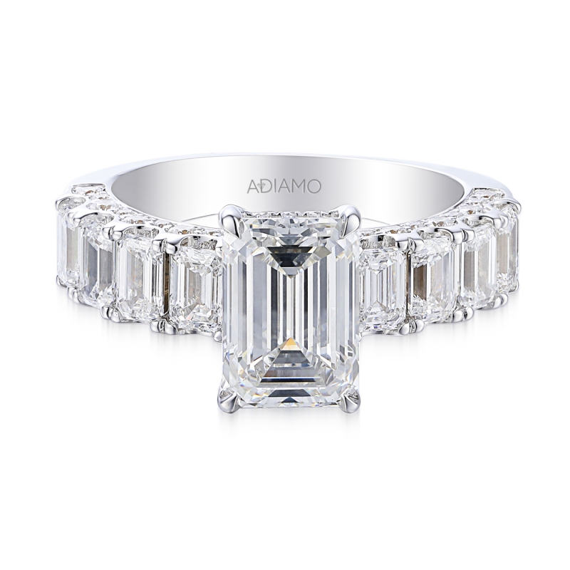 Pierścionek z diamentami laboratoryjnymi (R94454 W LGD): 10 - zdjęcie: 3