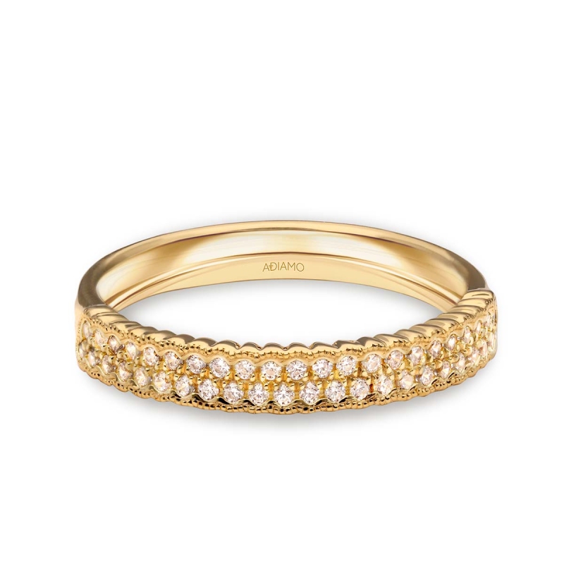 Obrączka z diamentami, 3,5 mm (O-R78023 Y): 7 - zdjęcie: 1