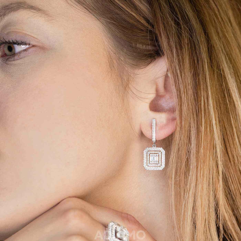 Kolczyki z diamentami (E84316 W A) - zdjęcie: 2