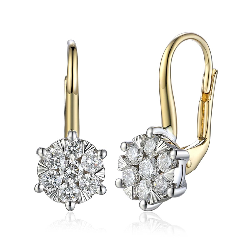 Kolczyki z diamentami (E74222 YW P 0,80ct) - zdjęcie: 1