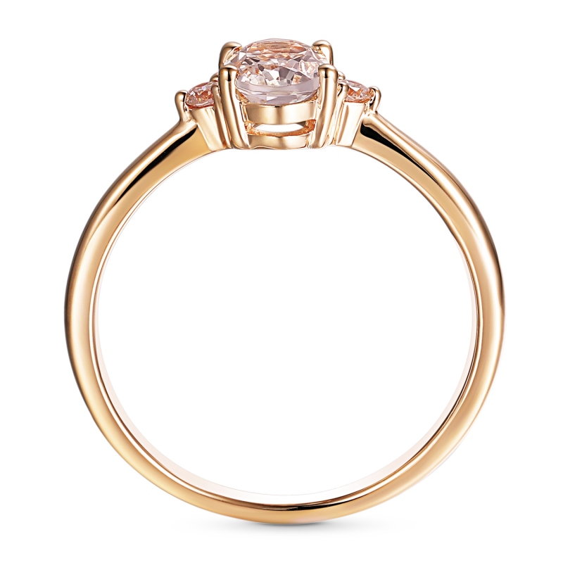 Pierścionek z morganitem i diamentami (R37303 R MR): 12 - zdjęcie: 4