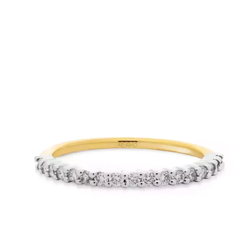 Obrączka ślubna, dwukolorowe złoto, diamenty, 1,6 mm: 7 - zdjęcie: 1