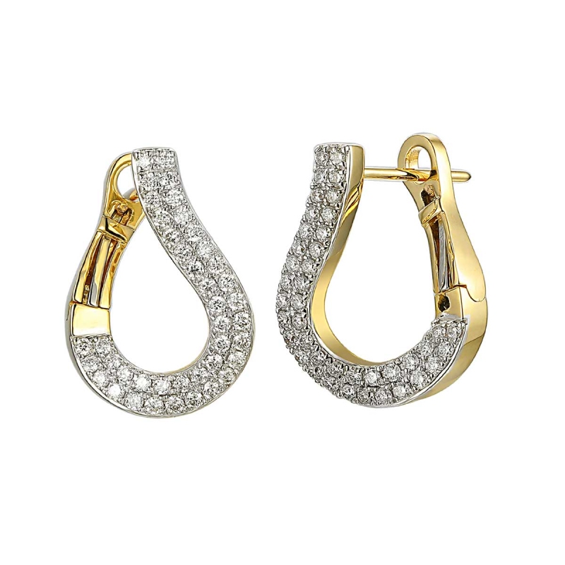 Kolczyki z diamentami (E77520 Y A) - zdjęcie: 1