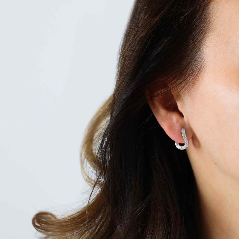 Kolczyki z diamentami (E77520 W A) - zdjęcie: 2