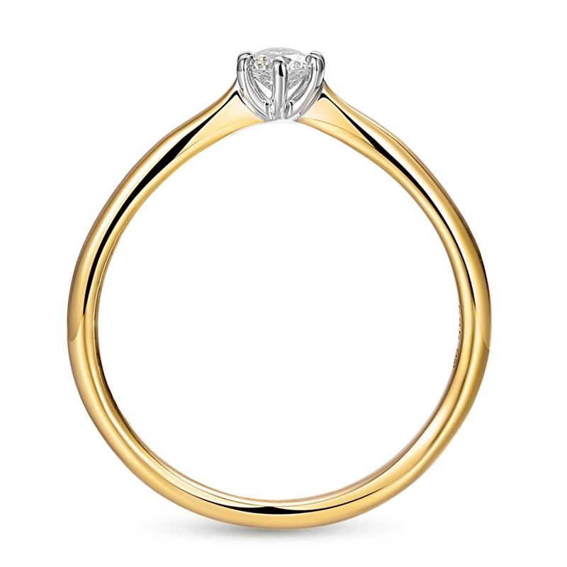 Pierścionek z diamentem (R62571 YW 0,15ct): 12 - zdjęcie: 4