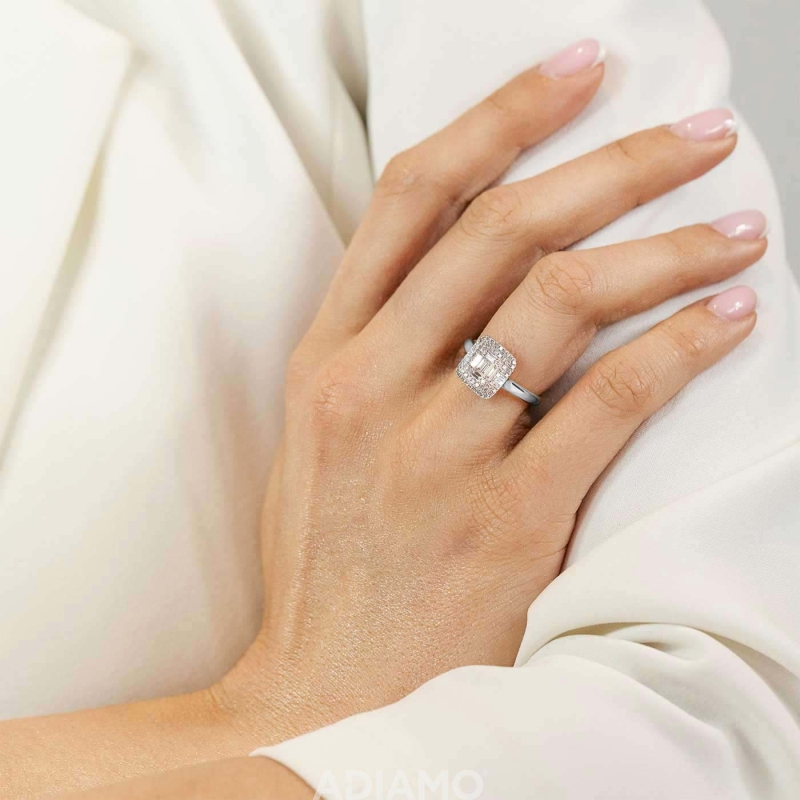 Pierścionek z diamentami (R59279 W): 7 - zdjęcie: 2