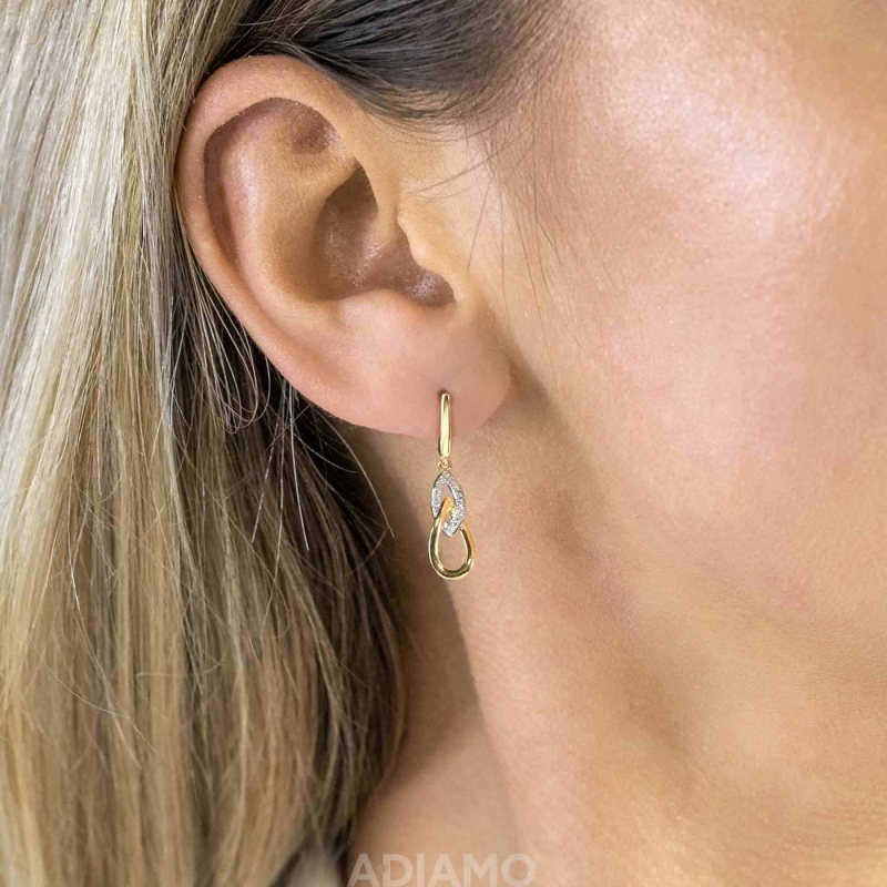 Kolczyki z diamentami (E60104 Y S) - zdjęcie: 2