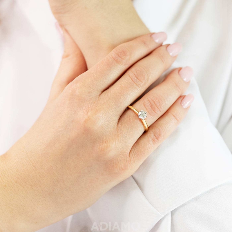 Pierścionek z diamentem (R58829 YW 0,50ct): 14 - zdjęcie: 2