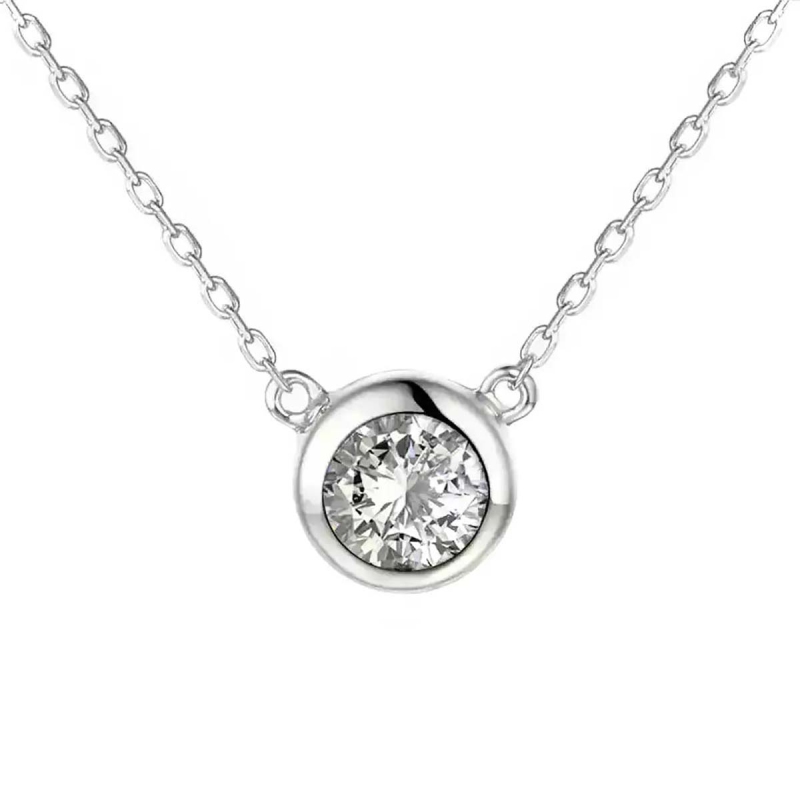 Naszyjnik z diamentem (N04123 W C 0,15ct) - zdjęcie: 1