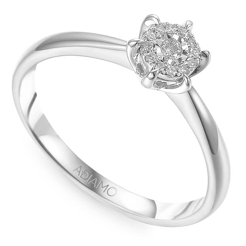 Pierścionek z diamentami (R59016 W): 10 - zdjęcie: 1