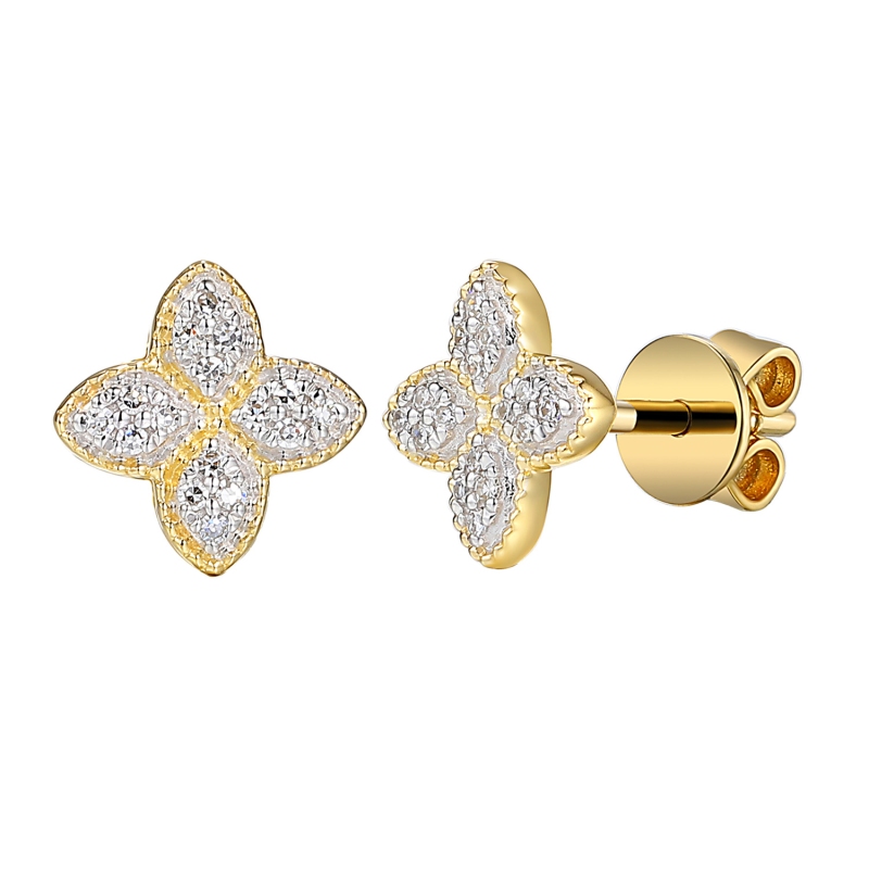 Kolczyki z diamentami (E98895 Y S ) - zdjęcie: 1