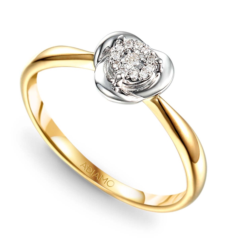 Pierścionek z diamentami (R55154 YW): 7 - zdjęcie: 1