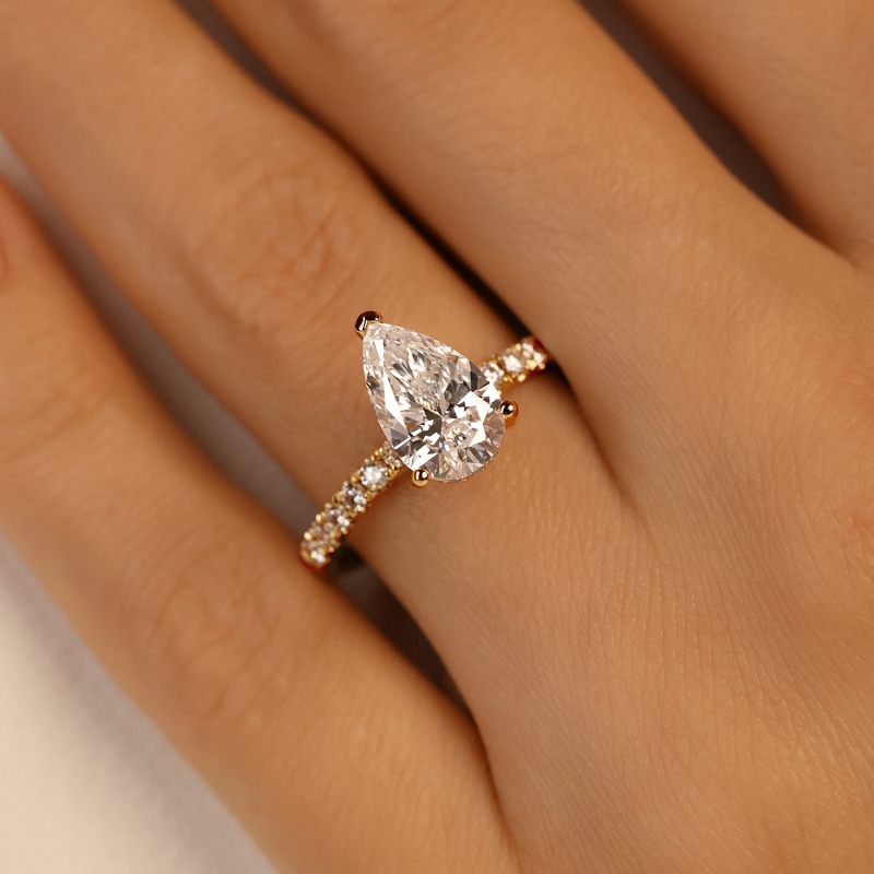 Pierścionek z diamentem laboratoryjnym (R100452 Y LGD 2,01ct): 14 - zdjęcie: 2