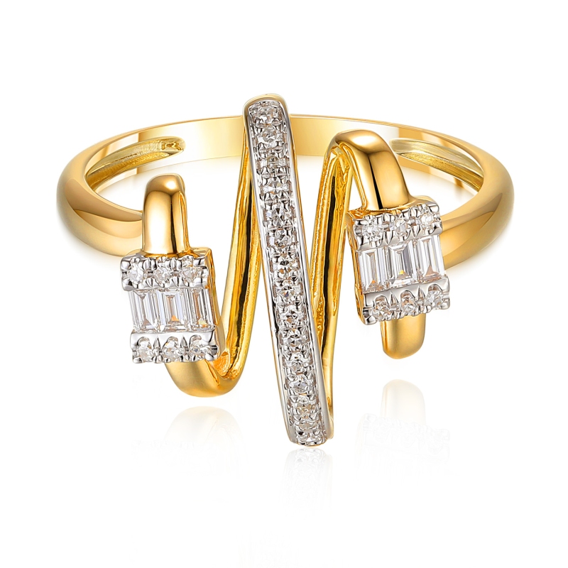 Pierścionek z diamentami (R100273 Y): 13 - zdjęcie: 3