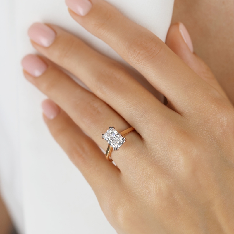 Pierścionek z diamentem laboratoryjnym (R100580 YW LGD 2,00ct): 10 - zdjęcie: 2