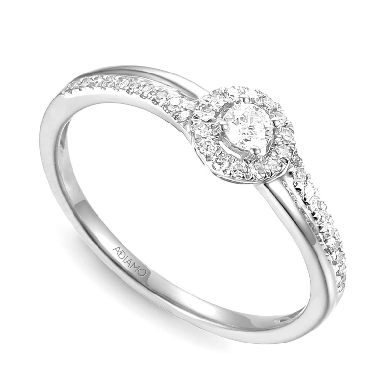Pierścionek z diamentami (R46940 W): 10 - zdjęcie: 1