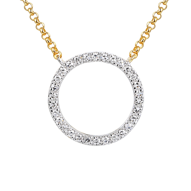 Naszyjnik z diamentami (N12450 Y G) - zdjęcie: 1