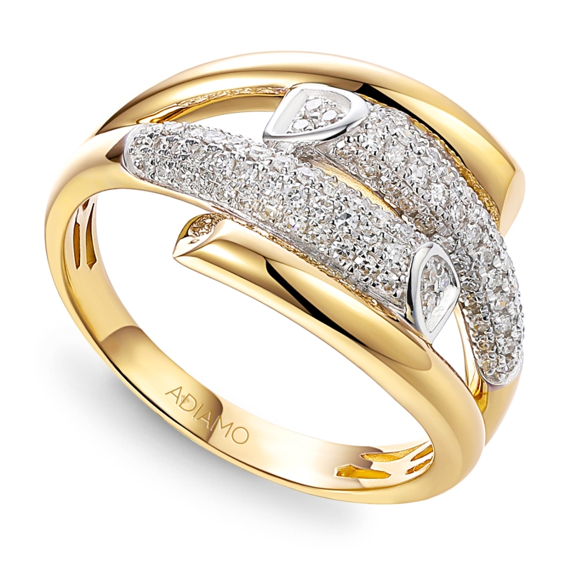 Pierścionek z diamentami (R95435 Y): 15 - zdjęcie: 1