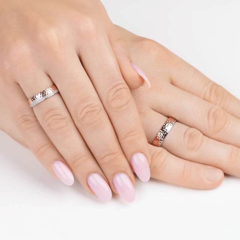 Obrączka dwukolorowe złoto, 5 mm (O-R99875 WR): 18 - zdjęcie: 2