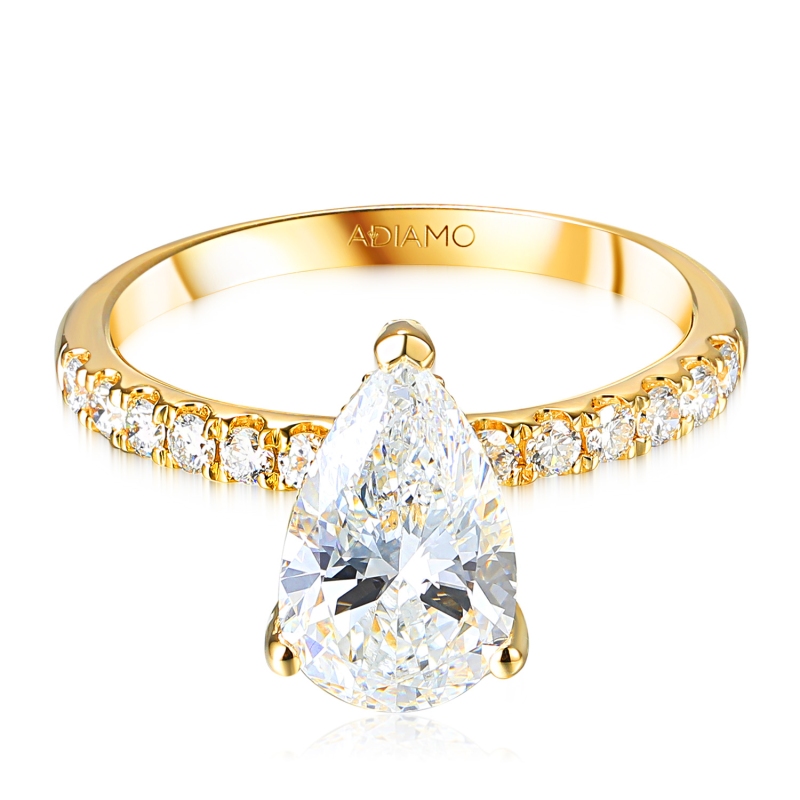 Pierścionek z diamentem laboratoryjnym (R100452 Y LGD 2,01ct): 14 - zdjęcie: 3