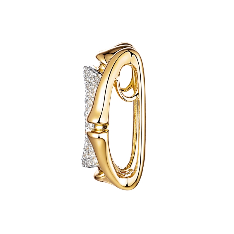Zawieszka z żółtego złota z diamentami - 0,17 ct (P97094 Y) - zdjęcie: 3