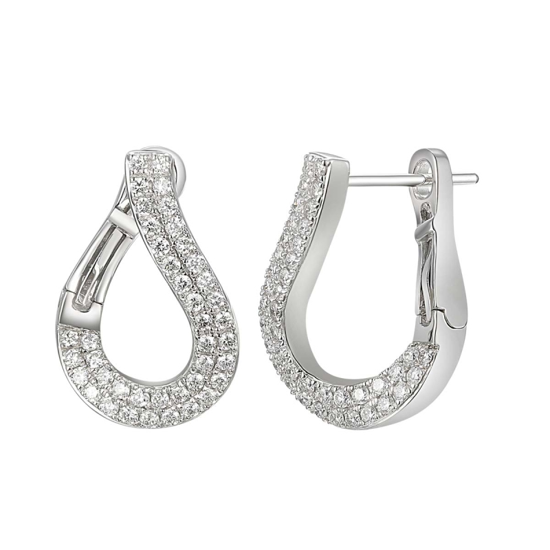 Kolczyki z diamentami (E77520 W A) - zdjęcie: 1