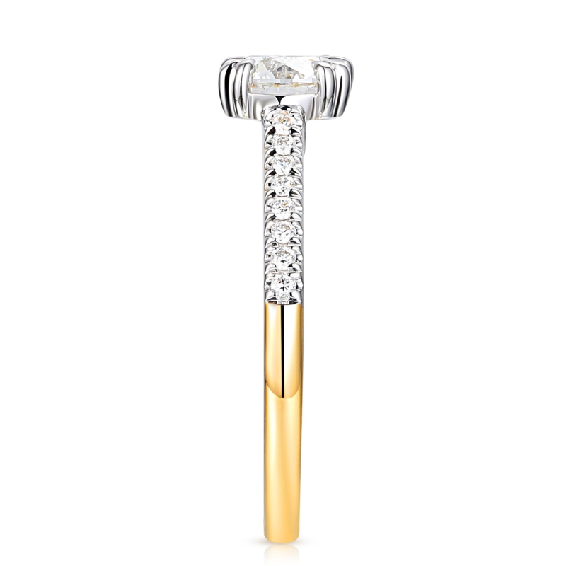 Pierścionek z diamentem laboratoryjnym (R100323 YW LGD 1,04ct): 10 - zdjęcie: 3