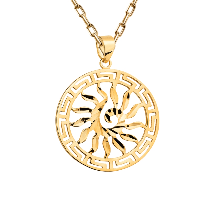 Zawieszka złote słońce (P00426 Y) - zdjęcie: 1