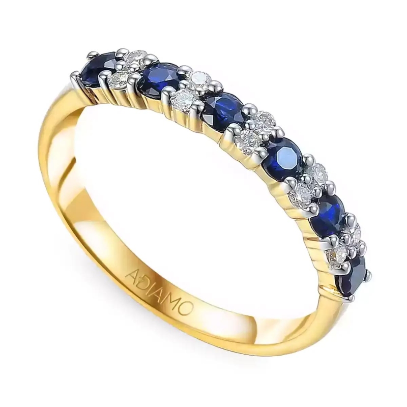 Pierścionek z szafirami i diamentami: 14 - zdjęcie: 1