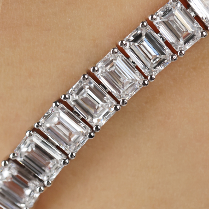 Bransoletka tenisowa z diamentami laboratoryjnymi (B09507 21,4ct W LGD) - zdjęcie: 3