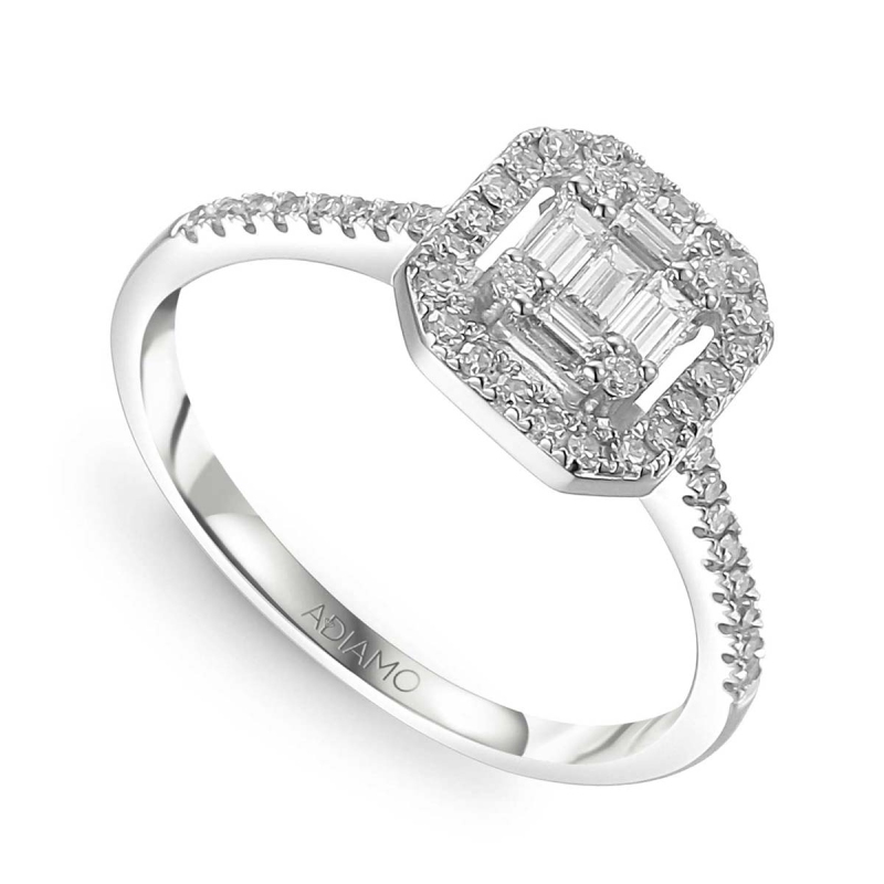 Pierścionek z diamentami (R81612 W): 7 - zdjęcie: 1