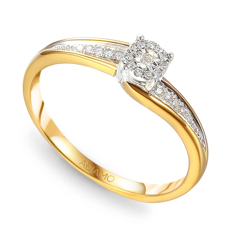 Pierścionek z diamentami (R55226 YW): 13 - zdjęcie: 1