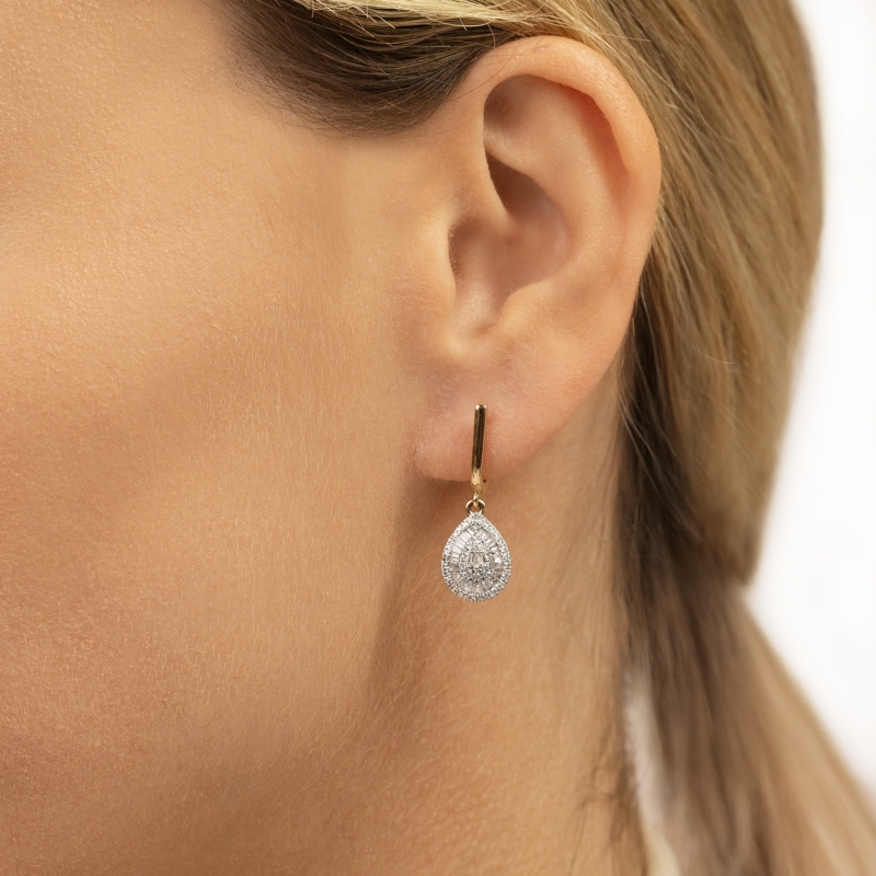 Kolczyki z diamentami (E95392 Y A) - zdjęcie: 2