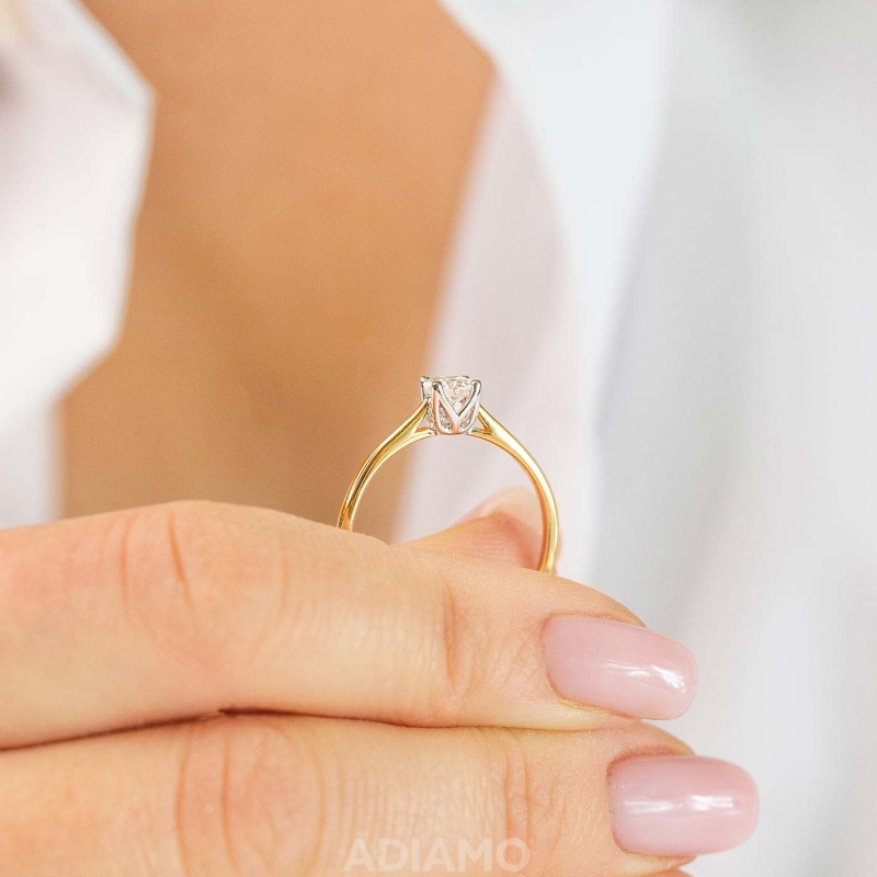 Pierścionek z diamentem (R43030 YW 0,34ct): 13 - zdjęcie: 3