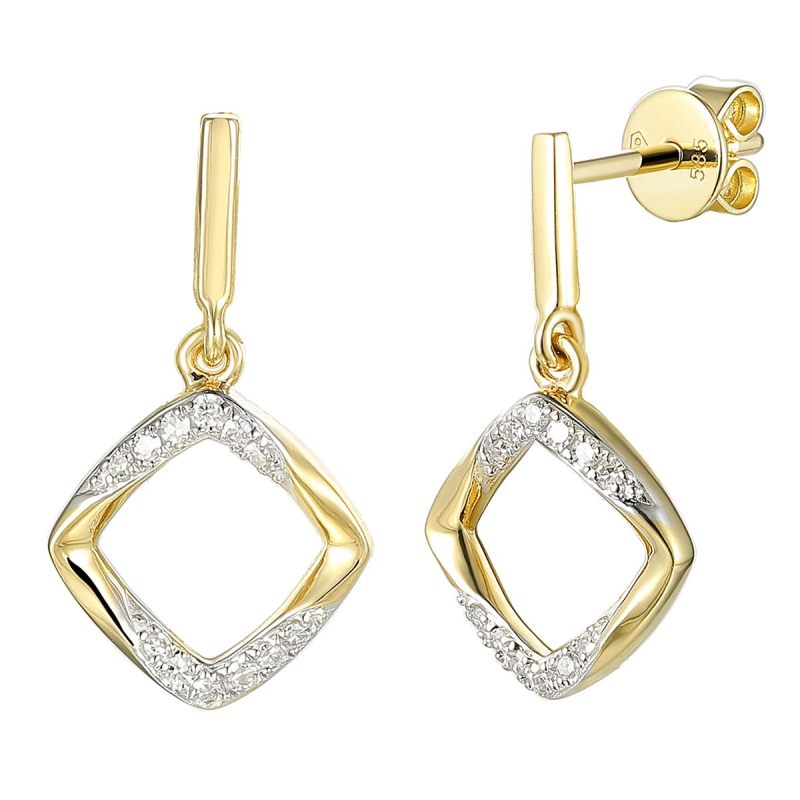 Kolczyki z diamentami (E88150 Y S) - zdjęcie: 1