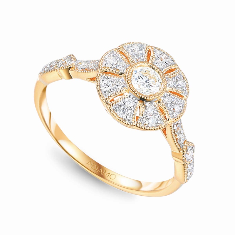 Pierścionek z diamentami (R48534 Y): 10 - zdjęcie: 1