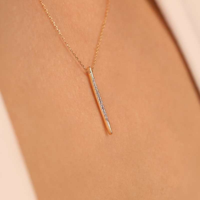 Naszyjnik z diamentami (N12719 Y C) - zdjęcie: 3