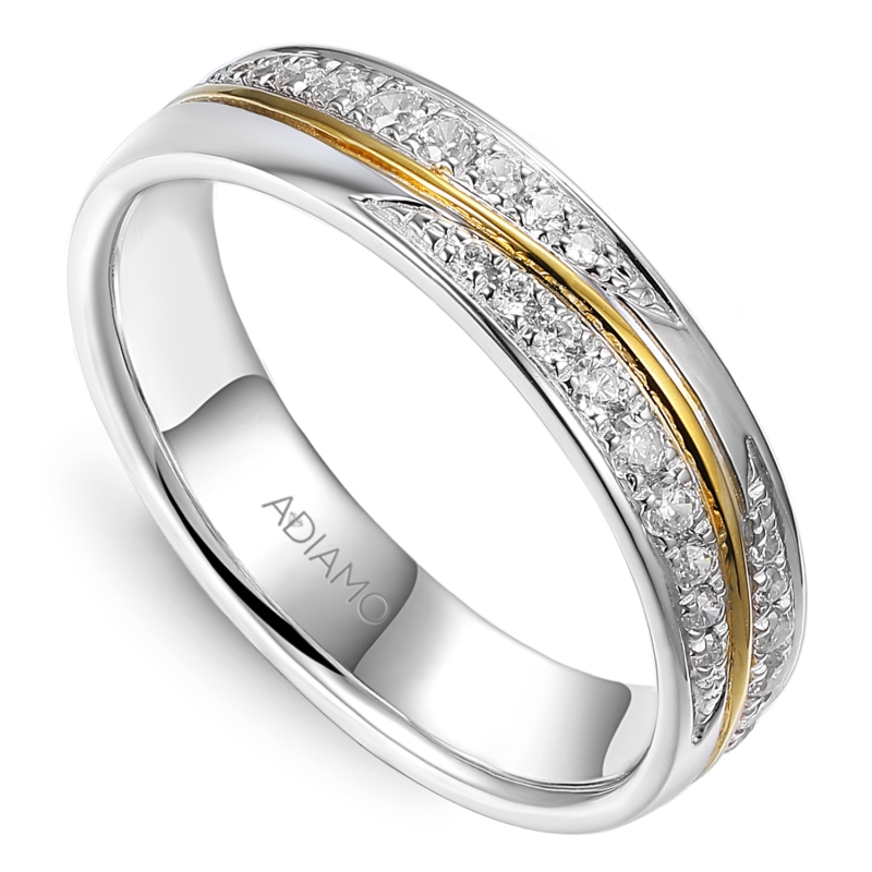 Obrączka z diamentami, 4,5 mm (O-R99888 YW): 8 - zdjęcie: 1