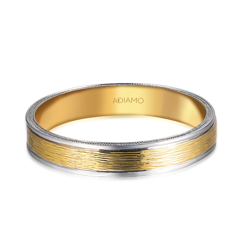 Obrączka dwukolorowe złoto, 4 mm (O-R99899 YW): 18 - zdjęcie: 3