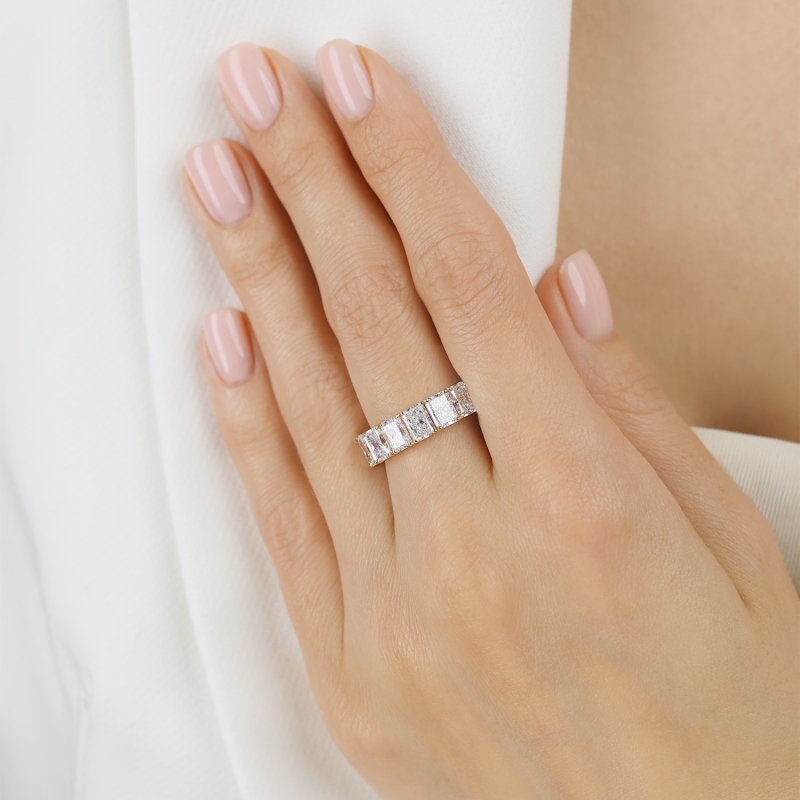 Pierścionek obrączkowy z diamentami laboratoryjnymi (R100542 Y LGD 3,65ct): 10 - zdjęcie: 2