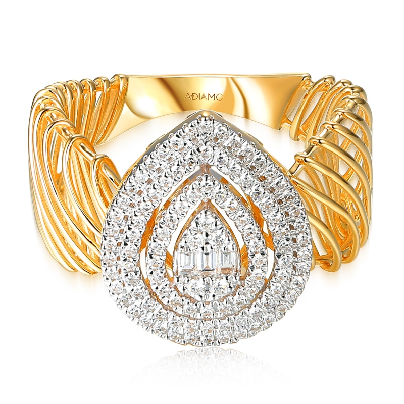 Pierścionek z diamentami (R101938 YW): 16 - zdjęcie: 3