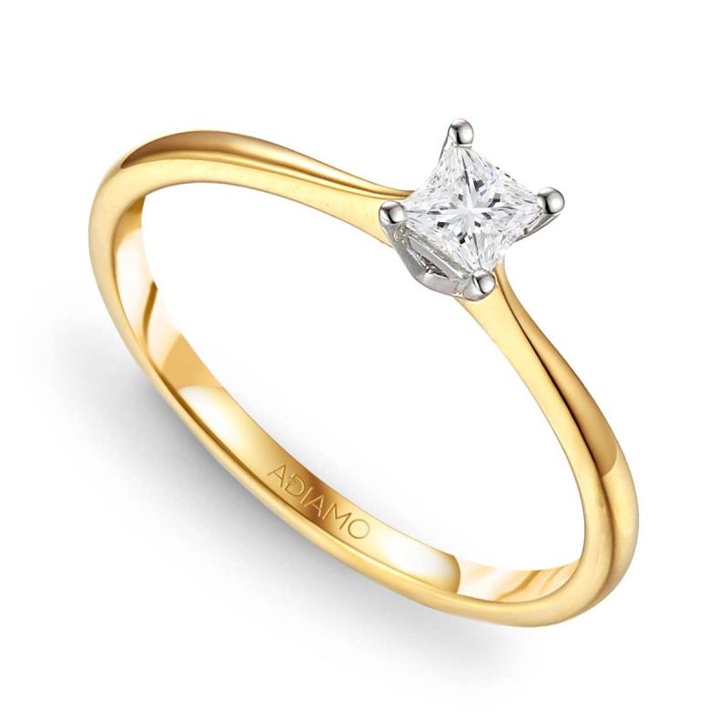 Pierścionek z diamentem (R34145 YW 0,28ct): 12 - zdjęcie: 1