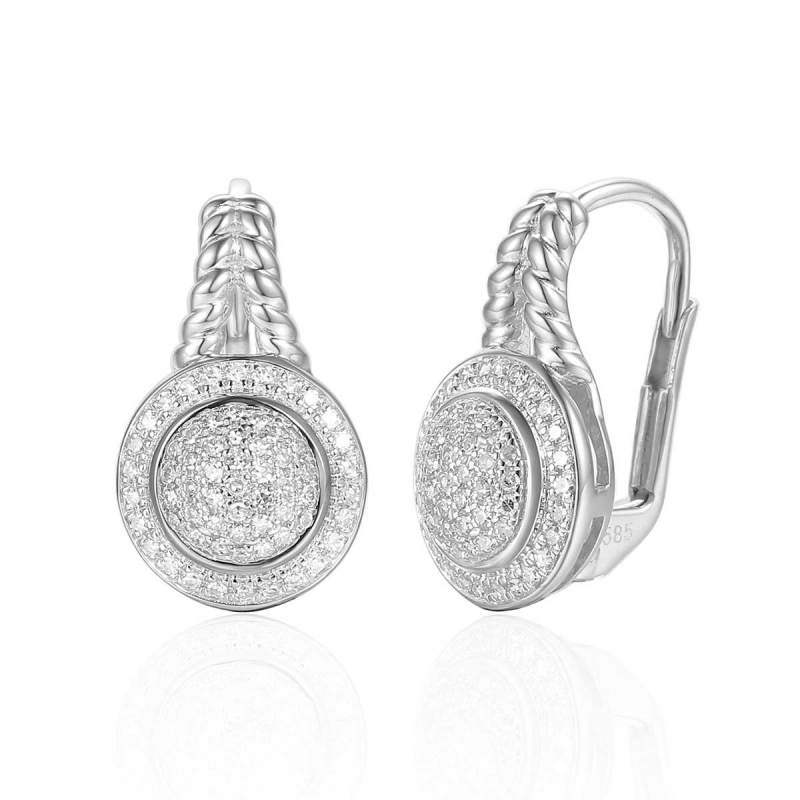 Kolczyki z diamentami (E81515 W P) - zdjęcie: 1