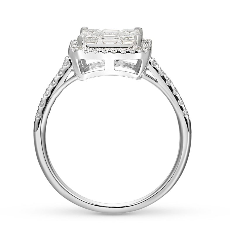 Pierścionek z diamentami (R68048 W): 8 - zdjęcie: 3