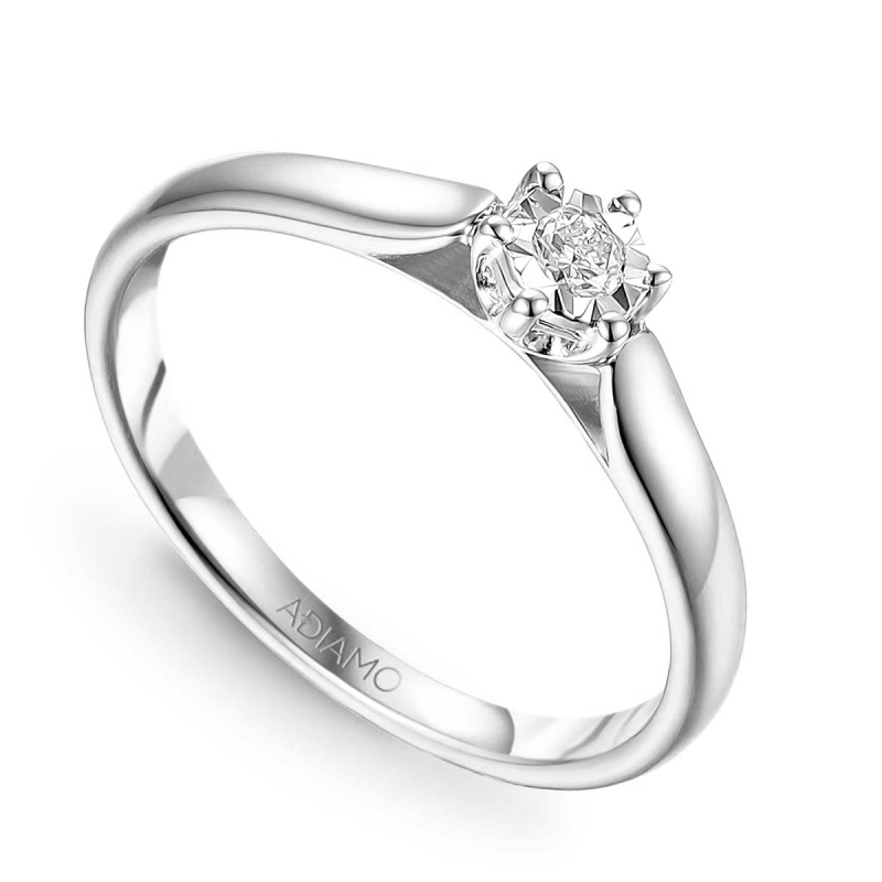 Pierścionek z diamentami (R83527 W 0,09ct): 14 - zdjęcie: 1