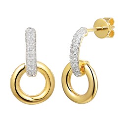 Kolczyki z diamentami (E93441 Y) - zdjęcie: 2