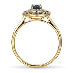 Pierścionek z szafirami i diamentami (R93446 Y SA): 22 - zdjęcie: 3