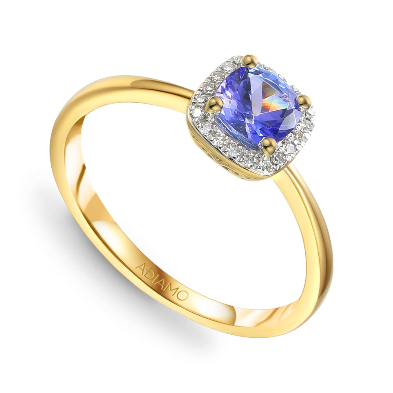 Pierścionek z tanzanitem i diamentami (R58266 Y T): 8