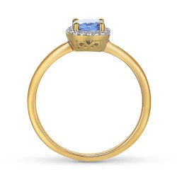 Pierścionek z tanzanitem i diamentami (R58266 Y T): 12 - zdjęcie: 5